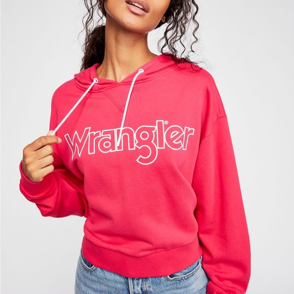 Wrangler Logo Hoodie in Hot Pink Sz. S - Picture 1 of 12